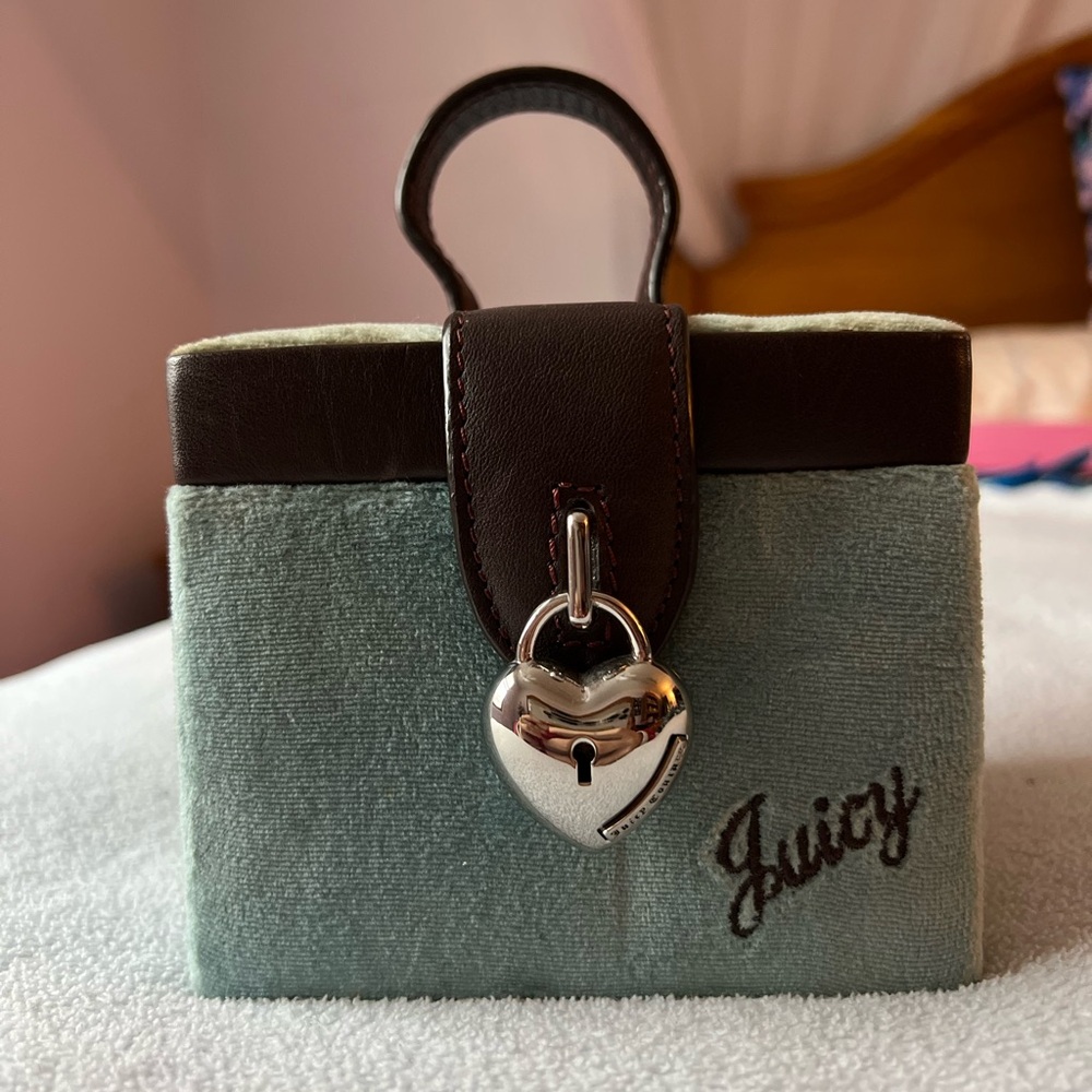 Juicy Couture Blue and Brown Jewelry Box